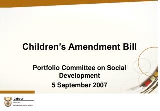 Children’s Amendment Bill