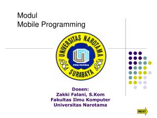Modul 	Mobile Programming