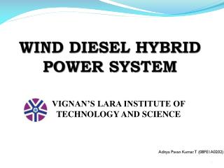 WIND DIESEL HYBRID POWER SYSTEM