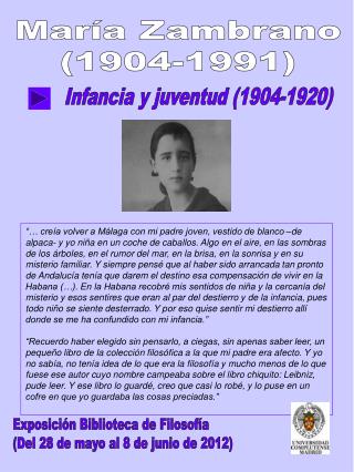 María Zambrano (1904-1991)