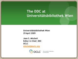 The DDC at Universitätsbibliothek Wien