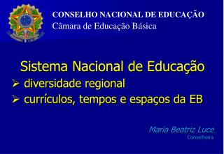 CONSELHO NACIONAL DE EDUCAÇÃO Câmara de Educação Básica