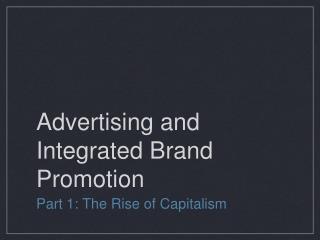 Advertising and Integrated Brand Promotion