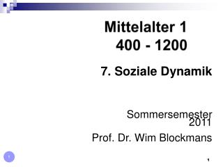 Mittelalter 1 400 - 1200