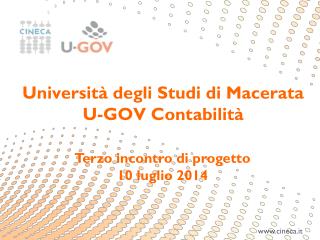 Terzo incontro di progetto 10 luglio 2014