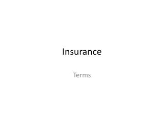 Insurance