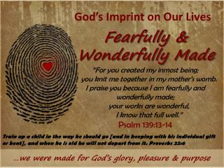 God’s Imprint on Our Lives