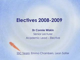 Electives 2008-2009