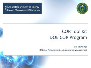 COR Tool Kit DOE COR Program