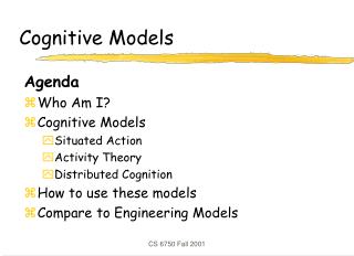 Cognitive Models