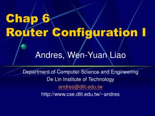 Chap 6 Router Configuration I