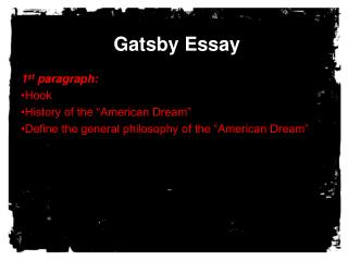Gatsby Essay