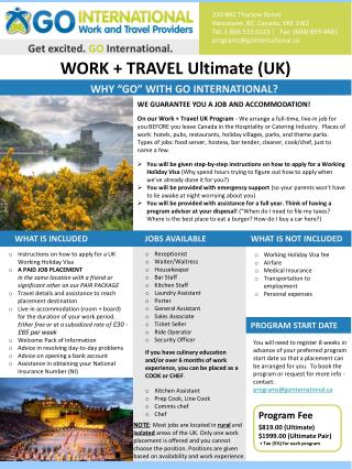 WORK + TRAVEL Ultimate (UK)