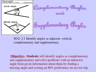 Complementary Angles and Supplementary Angles