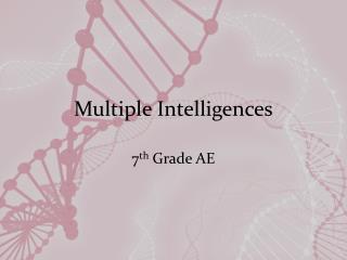 Multiple Intelligences