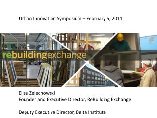 Urban Innovation Symposium – February 5, 2011