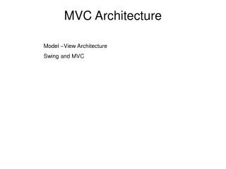 MVC Architecture