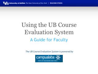 Using the UB Course Evaluation System