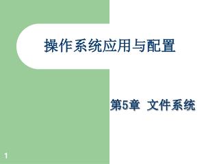 操作系统应用与配置