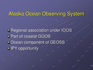 Alaska Ocean Observing System