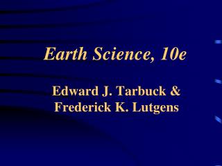 Earth Science, 10e