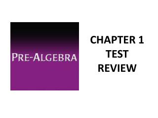 CHAPTER 1 TEST REVIEW
