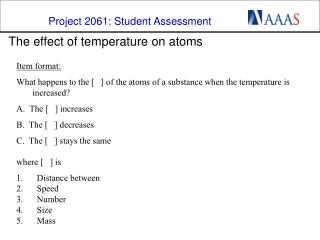 The effect of temperature on atoms