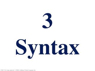 3 Syntax