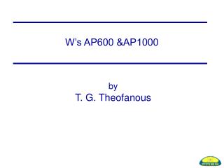 W’s AP600 &amp;AP1000