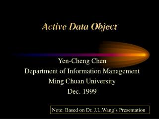 Active Data Object