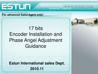 17 bits Encoder Installation and Phase Angel Adjustment Guidance