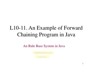 L10-11. An Example of Forward Chaining Program in Java