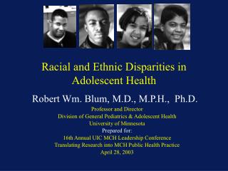 Racial and Ethnic Disparities in Adolescent Health