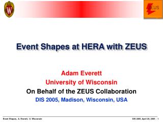 Event Shapes at HERA with ZEUS