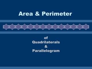 Area &amp; Perimeter