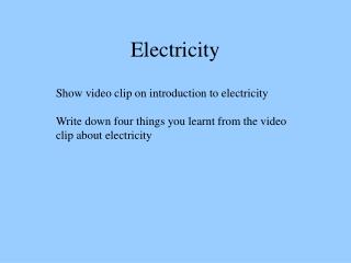 Electricity