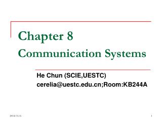 Chapter 8 Communication Systems