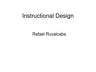 Instructional Design