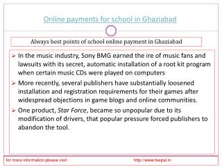 Free Access for the online payment for school in Ghaziabad