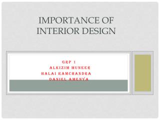 Importance of interior design