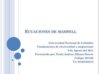 Ecuaciones de maxwell