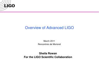 Overview of Advanced LIGO