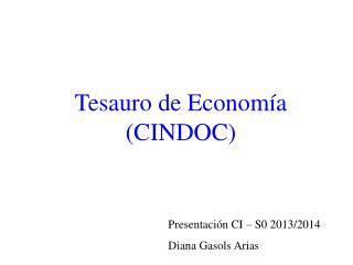 Tesauro de Economía (CINDOC)