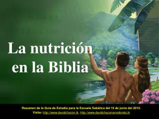 La nutrición en la Biblia