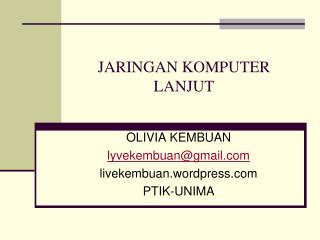 JARINGAN KOMPUTER LANJUT