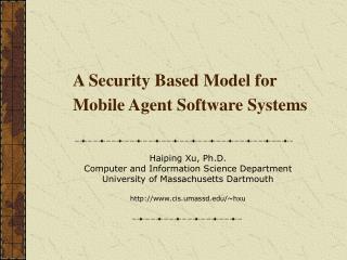 A Security Based Model for Mobile Agent Software Systems