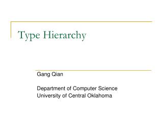 Type Hierarchy