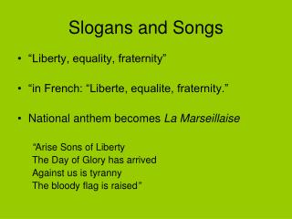 Slogans and Songs