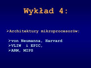 Wykład 4: