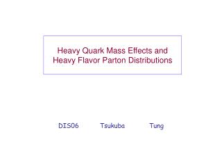 Heavy Quark Mass Effects and Heavy Flavor Parton Distributions